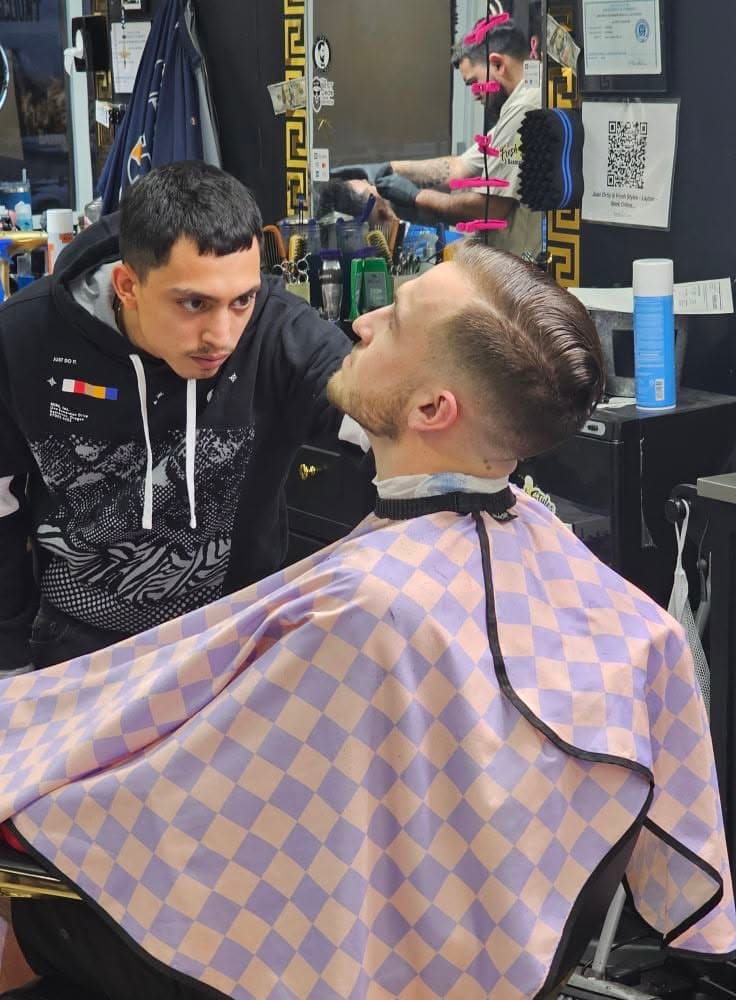 Barber at work