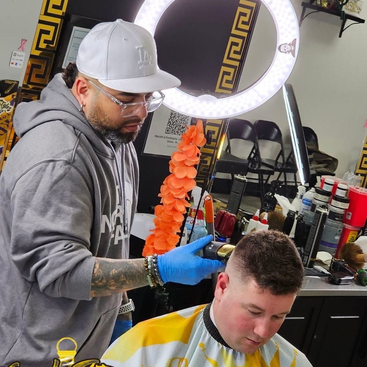 Juan cutting hair